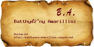 Batthyány Amarillisz névjegykártya